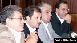 Liderii AIE: Mihai Ghimpu, Vlad Filat, Serafim Urecheanu, Marian Lupu, 26 august 2009