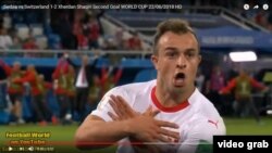 Shaqiri festoi duke e bërë shqiponjën me duar si simbol shqiptar, të cilin Serbia e cilëson “ofendues”.