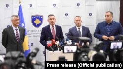 Hašim Tači, Kadri Veselji, Ramuš Haradinaj i Špend Ahmeti