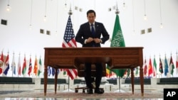 Државниот секретар Марко Рубио во Ријад, Саудиска Арабија, 17 февруари 2025 година