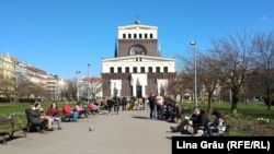 Catedrala catolică din piața Jiriho z Podebrad, 4 aprilie 2021