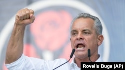 Fostul lider democrat Vlad Plahotniuc la ultima sa reuniune politică la Chișinău, 9 iunie 2019.