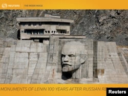 Част от язовирната стена на Кировскя язовир в Северозападен Киргизстан