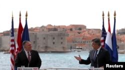 Američki državni sekretar Majk Pompeo i premijer Hrvatske, Andrej Plenković u Dubrovniku, 2. oktobar, 2020. 