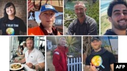 Fotografije ubijenih radnika WCK