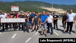 Blokada saobraćajnice koja povezuje Nikšić sa opštinama Kotor i Trebinje (BiH), 9. jun 2025.