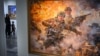 Russia -- North Korean propaganda art on display in Moscow