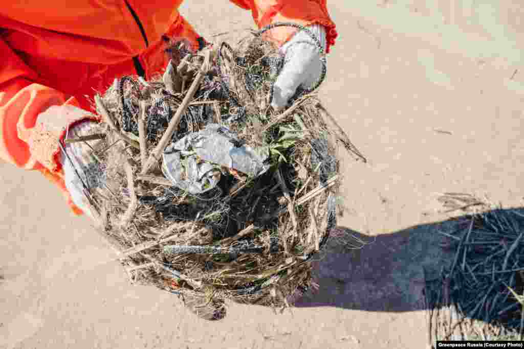 Kozlovskih kaže: &bdquo;Većina otpada su plastične boce za jednokratnu upotrebu i fragmenti stiropora. Vrlo je lomljiv: ako velika ploča od plastične pjene završi u jezeru Ladoga, raspada se na stotine malih dijelova koje ne možete sakupiti. Osim toga, apsorbiraju razne supstance - teške metale, toksine - pa ako ih riba ili ptica pojedu, to nije samo komad plastične pjene, to je otrov.&quot;