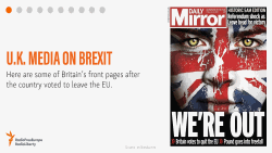 Presa britanică despre Brexit (infografic)