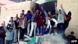 Sa demonstracija protiv libijskog predsjednika Moamera Gadafija u Tobruku, 17. februar 2011.