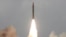A Hatf-VI long-range surface-to-surface ballistic missile taking off during a test-firing from an undisclosed location in Pakistan, April 2008