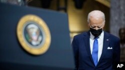 Joe Biden, la evenimentele dedicate comemorării asaltului asupra Capitoliului.