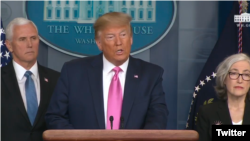 Potpredsednik i predsednik SAD, Majk Pens i Donald Tramp 