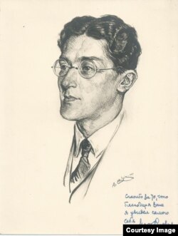 Марк Слоним. Портрет работы Аарона Билиса. 1931 год