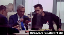 Călin Georgescu și Eugen Sechila, un fost luptător în legiunea străină și o persoană cu simpatii legionare.