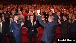 Претседателот на ВМРО-ДПМНЕ Христијан Мицкоски на прославата на 23 Октомври 