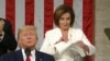 Președinta Camerei Reprezentanților, Nancy Pelosi, rupe discursul în forma scrisă pe care președintele american Donald Trump l-a prezentat despre starea națiunii