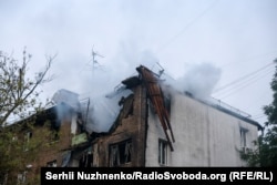 Последствия падения дрона в Шевченковском районе Киева, 10 июля 2025 года