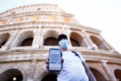 COVID-propusnica u Rimu, Italia, oktobar, 2021.