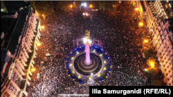 აქცია მიხეილ სააკაშვილის ციხიდან გათავისუფლების მოთხოვნით. 14 ოქტომბერი, 2021 წ. თავისუფლების მოედანი, თბილისი