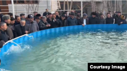 Түсірілімнің ертесінде Хожакурганча ауылындағы мына көлшіктің балықтары жоқ болып кетті