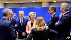 Predsednica Evropske komisije Ursula fon der Lajen na samitu EU u Briselu s evropskim liderima, 21. mart 2024.