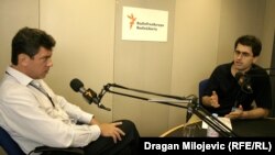 Boris Nemcov (L) za vreme intervjua sa Draganom Štavljaninom 11. juni 2007.