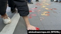 Протест за 22-годишната Фросина Кулакова, која загина во сообраќајна несреќа на булеварот „Партизанска“