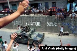 Hyrja e trupave të NATO-s në Kosovë. Qershor, 1999.