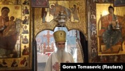 Mitropolit Amfilohije u manastiru Morača, avgust 2020.