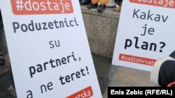 Sa protesta protiv anti korona mera u Zagrebu, 2. februara 2021. 