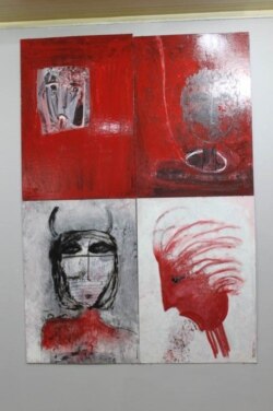 Jedan od radova iz ciklusa "Korona 2020"