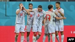 Букурешт- Македонските фудбалери на натправерот со Австрија на Европското првенство, 13.06.2021