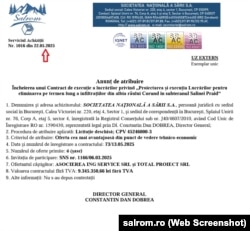 Atribuirea contractului de înlăturare a efectelor infiltrațiilor în salină, pe termen lung, a avut loc abia în mai 2025, deși Salrom susține că ar fi lansat proiectul după infiltrațiile din 2024.