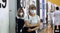 Вакцинација против ковид-19 во Спортски центар „Борис Трајковски“ во Скопје - 5 април 2021