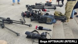 ჟურნალისტების სოლიდარობის აქცია გორში. 8 დეკემბერი, 2024 წელი 