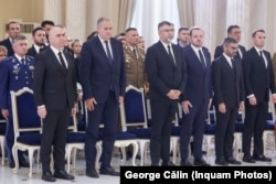 Funeraliile lui Ion Iliescu. De la stânga la dreapta: Ilie Bolojan, Marian Neacșu, Robert Cazanciuc, Alexandru Rogobete, Florin Manole și Mircea Abrudeanu