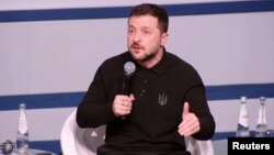 Președintele Volodimir Zelenski la concedinta de securitate de la Munchen. 