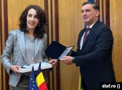 Șeful DLAF, Bogdan Dințoi, la o întâlnire cu omologul său din Muntenegru - aprilie 2024.