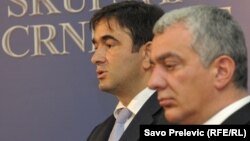 Lideri Pokreta za Promjene i Nove srpske demokratije Nebojsa Medojević i Andrija Mandić.