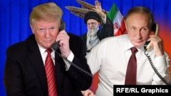 Коллаж: Трамп, Путин и ядерная программа Ирана