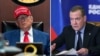  Președintele american Donald Trump și fostul președinte rus Dmitri Medvedev, vicepreședinte al Consiliului de Securitate de la Kremlin.