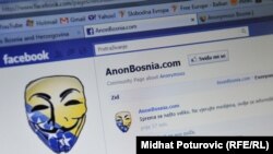 Ilustrativna fotografija, najopsanija hakerska grupa "Anonymous" zapretila je da će srušiti kompjuterski sistem u institucijama Bih, Sarajevo, 25. avgust 2011.