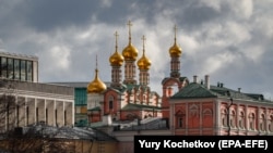 A moszkvai Kreml, az orosz kormány székhelye, 2021. március 2-án.