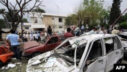 Posljedice eksplozije ispred Ambasade Danske u Islamabadu