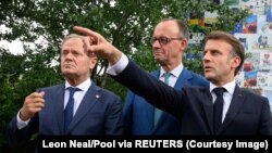 Туск, Мерц и Макрон 
