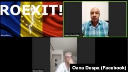 Dinu Robertin și Marian Motocu într-o transmisiune live în care incitau la ieșirea României din Uniunea Europeană.