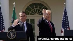 Američki predsjednik Donald Trump i brazilski predsjednik Jair Bolsonaro tokom njegove posjete Bijeloj kući, 19. marta 2019.