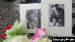 Портрет Всеволода Мейерхольда на акции "Последнего адреса"