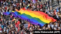 A Budapest Pride felvonulói 2019. július 6-án